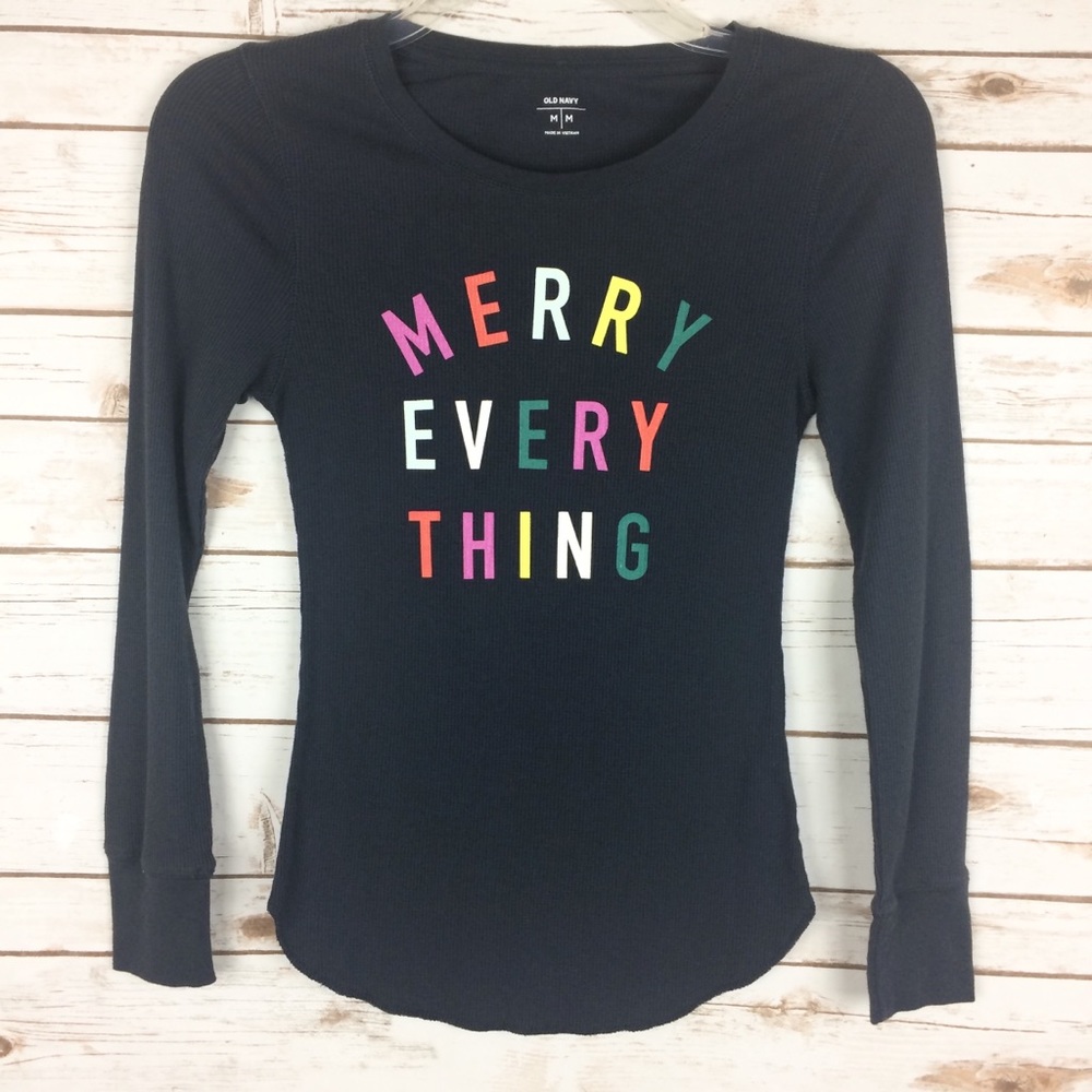 Old Navy gray graphic thermal size medium - Picture 1 of 8